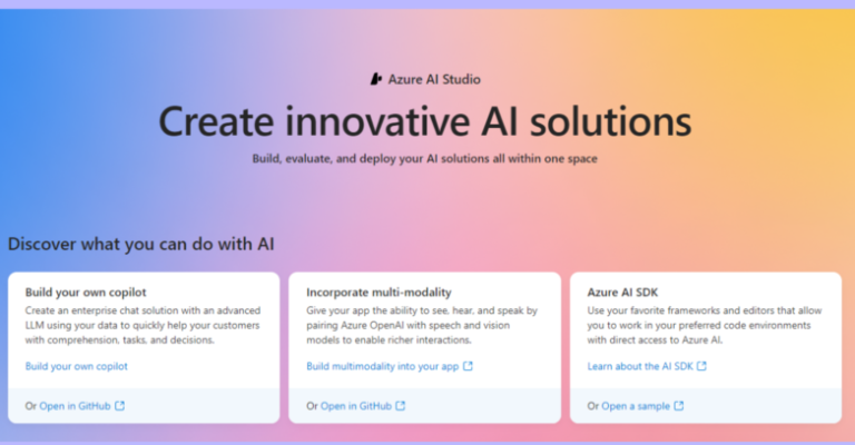 Featured AI Tools 28 Azure AI Studio